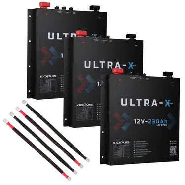 KickAss ProductsKickAss 690Ah Ultra X Slimline Lithium Battery Kit with Linking CablesKA - ULTRAX690AH - LINKKIT