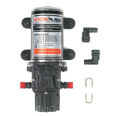 KickAss ProductsKickAss 6L Gas Hot Water System MKII Bundle with Shower Awning, Awning Base & 12V PumpKA-HWSGAS6L-TENT-BASE-PUMP