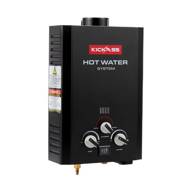 KickAss ProductsKickAss 6L Portable Gas Hot Water System MKII + Quick Connect Gas FittingKAHWSGAS6L-MKII