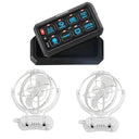 KickAss ProductsKickAss 8 Gang Wireless 12V Switch Panel + 2x 12/24V 360° 3 Speed Hardwired Fans Bundle - WhiteKASWITCH8PANEL2XFANWHT
