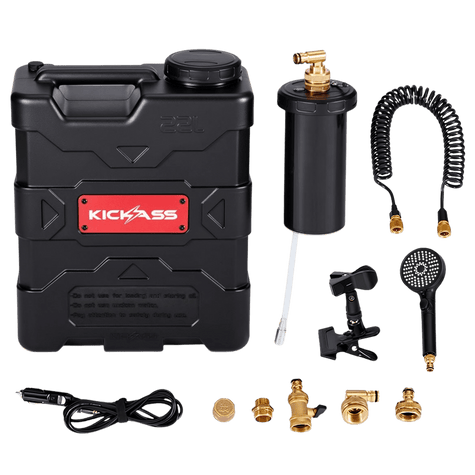 KickAss ProductsKickAss AquaBoss GO 22L Camp Shower with 12V PumpKAAQBGO-22L