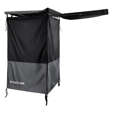 KickAss ProductsKickAss AquaBoss Rooftop 26L Bundle with Premium Left Fold-Out Shower Tent Awning & BaseKA-AQBROOF26L-SHAWTN-BASE