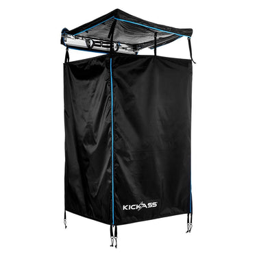 KickAss ProductsKickAss AquaBoss Rooftop 26L Bundle with Premium Shower Awning Black & Blue & BaseKA-AQBROOF26L-BBAWN-BASE