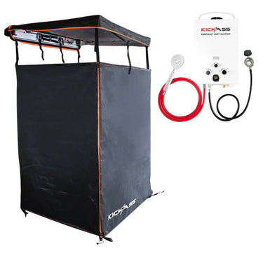 KickAss ProductsKickAss Black & Orange Shower Tent and 6L Hot Water System BundleKABUNDLE - BLKORGTENT - HWS6L