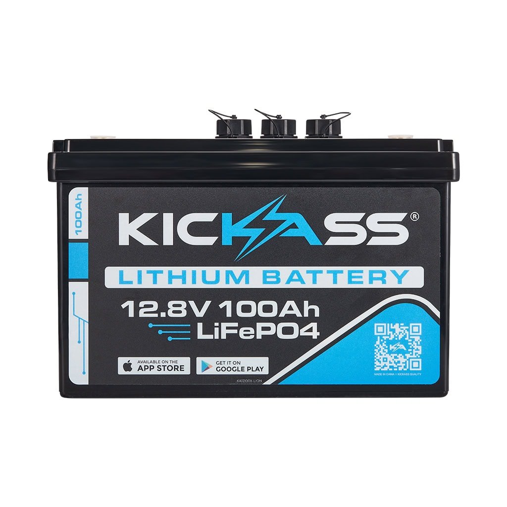 KickAss ProductsKickAss Integrated 12V 100Ah Lithium Battery - Deep Cycle LiFePO4KA12100X - LION