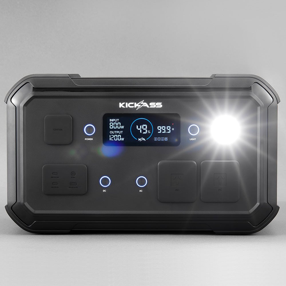 Kickass Kickcharge 1200 LiFePO4 Power Station MKII - 1120Wh, 87.5Ah ...