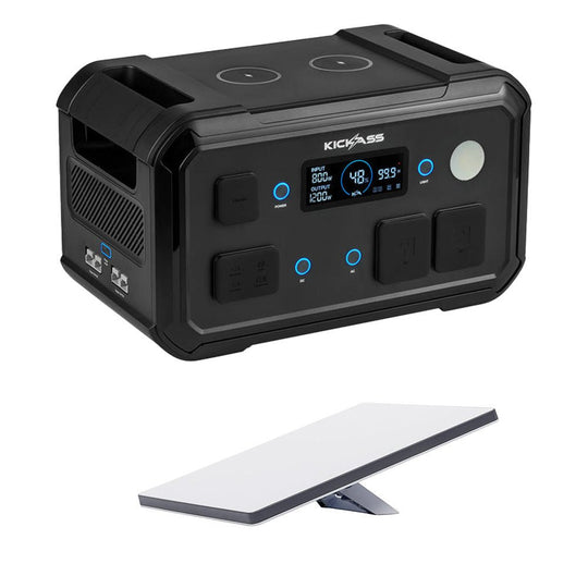 KickAss ProductsKickAss KickCharge 1200 LiFePO4 Power Station MKII Bundle with Starlink Mini and DC Power CableKA-KCHUB1200-STLMINI-DC