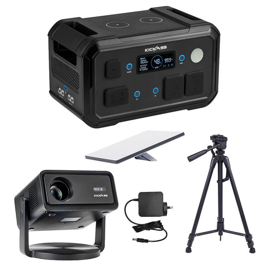 KickAss ProductsKickAss KickCharge 1200 Power Station Bundle with Starlink Mini, Projector & TripodKA-KCHUB1200-STLMINI-PROJ