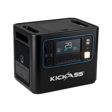 KickAss ProductsKickAss KickCharge 2400 Lithium Power Station + 120W Solar Blanket BundleKA-KAPHUB2000-120W-SOL