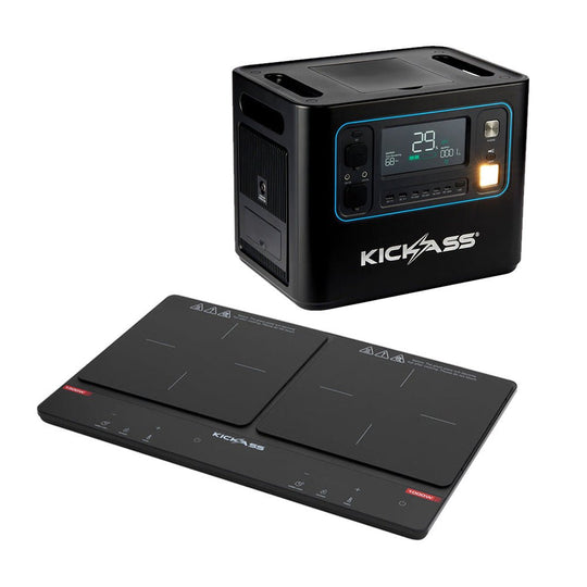 KickAss ProductsKickAss KickCharge 2400 Lithium Power Station + 2300W Dual Zone Induction Cooktop BundleKA-KICKCHARGE2400-COOKTOP2300
