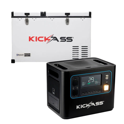 KickAss KickCharge 2400 Lithium Power Station & Portable 12V Fridge/Freezer Bundle