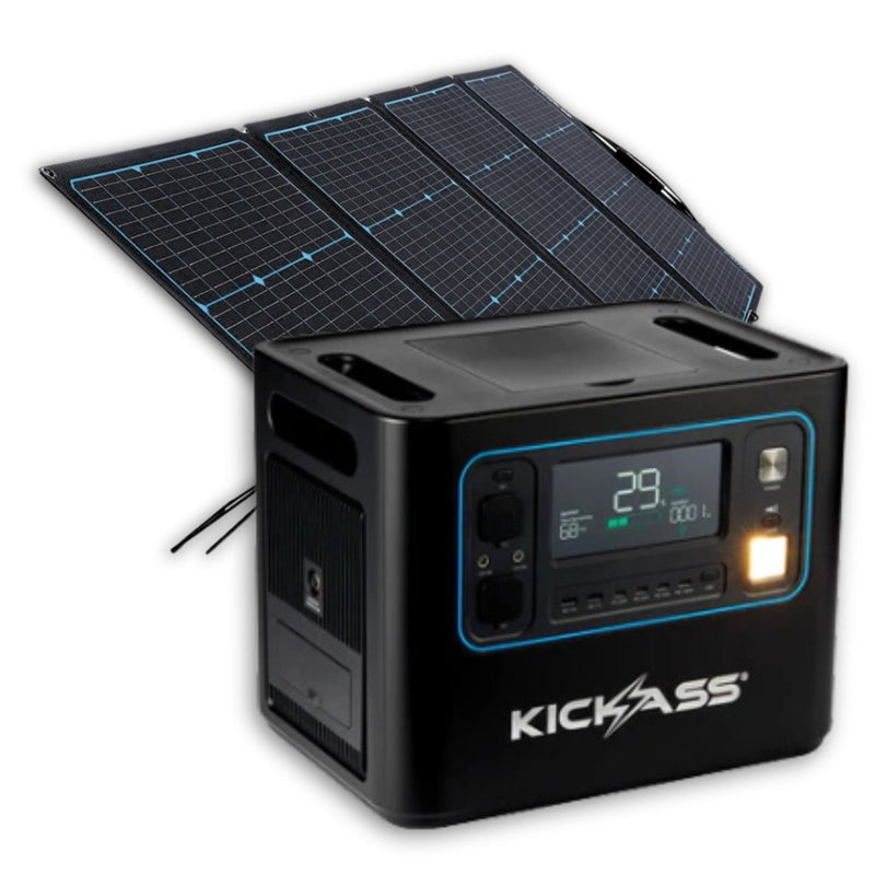 KickAss ProductsKickAss KickCharge 2400 Portable Solar Generator Pro KitKAKITKAPHUB - 2400SOLAR1