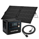 KickAss ProductsKickAss KickCharge 2400 Solar Generator Kit + 12V 200W Portable Solar PanelKA-KAPHUB-2000-204WSOL-CBL