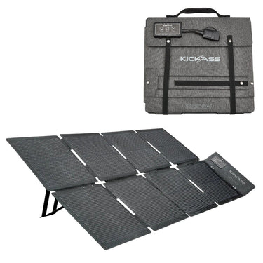 KickAss ProductsKickAss KickCharge 3000 Lithium Power Station, 200W DC Solar Blanket & 8B&S Extension Lead BundleKABUN-PHUB3000-SB200