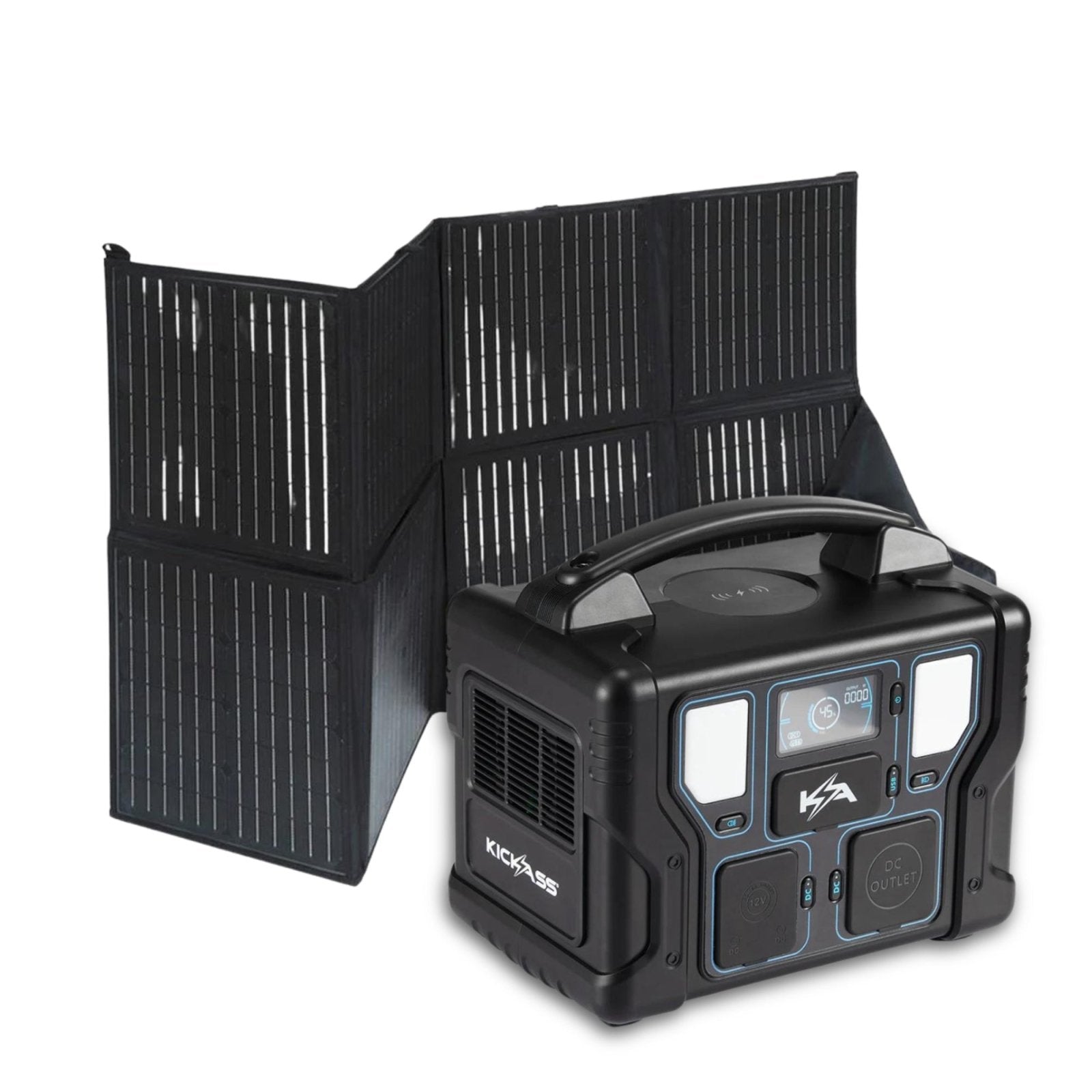 KickAss ProductsKickAss KickCharge 500 Portable Solar Generator Plus Kit