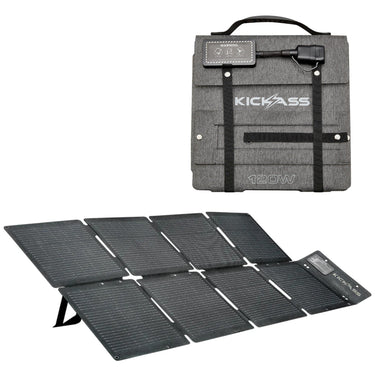 KickAss ProductsKickAss KickCharge Powerhub 30Ah/380Wh + 120W Solar Generator KitBUNDLE-KAPHUB-380-KASB120-KA8M2-5A2A-F1.