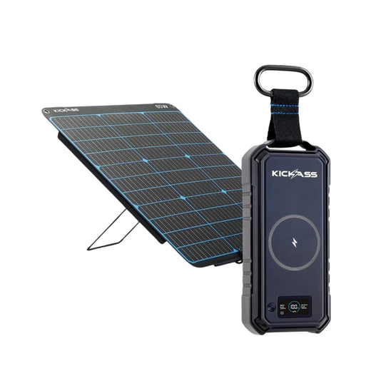 KickAss KickCharge Swag Power Pack 24000mAh + 60W Portable Solar Panel Bundle