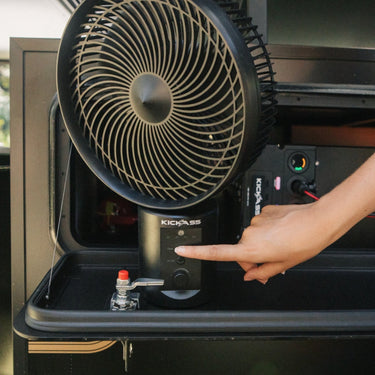 KickAss ProductsKickAss Large Oscillating Free Standing Fan with Tripod, Remote Control & Dual Power BanksKA5VTFAN