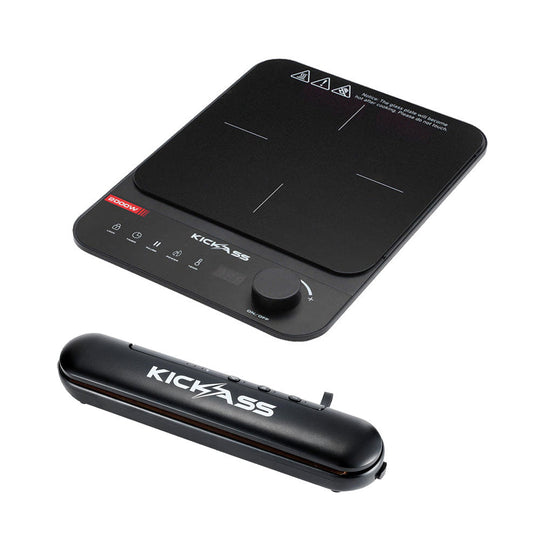KickAss ProductsKickAss Lithium Battery Powered Vacuum Sealer + Portable 2000W Single Zone Induction Cooker BundleKA-VACSEAL-INDCOOK2000