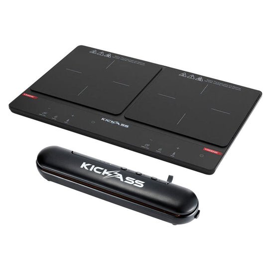 KickAss ProductsKickAss Lithium Battery Powered Vacuum Sealer + Portable 2300W Dual Zone Induction Cooktop BundleKA-VACSEAL-INDCOOK2300