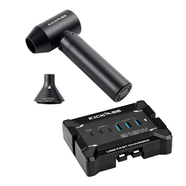 KickAss ProductsKickAss Lithium Rechargeable Jet Blower Fan Max + 12V Anderson To USB Fast Charger BundleKABUN-JETFANMAX-FC212W