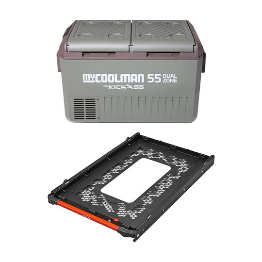 KickAss ProductsKickAss myCOOLMAN 55L Dual Zone Fridge + Medium Fridge Slide BundleKA-MCMFFREC-55L-DZ-KAFSLIDE-M
