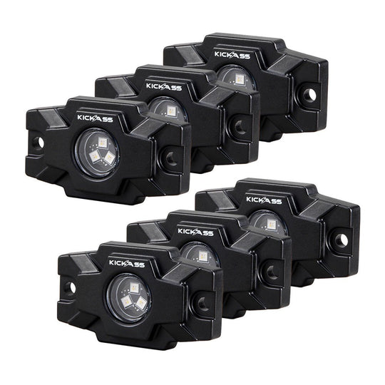 KickAss ProductsKickass Outback RGB Rock Lights - 6 PackKALTROCKRGB-6