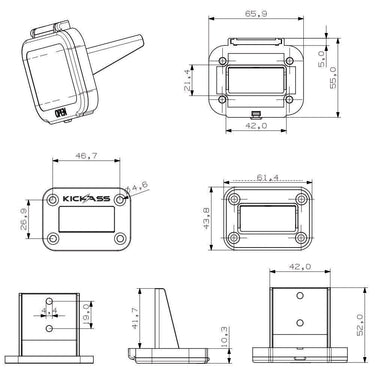 KickAss ProductsKickAss Panel Mount 50A Anderson Style Connector with Dust CoverKAFMPAndDUST
