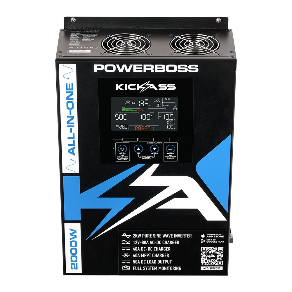 KickAss PowerBoss 2000W All-in-One Power System with Bluetooth, Remote ...