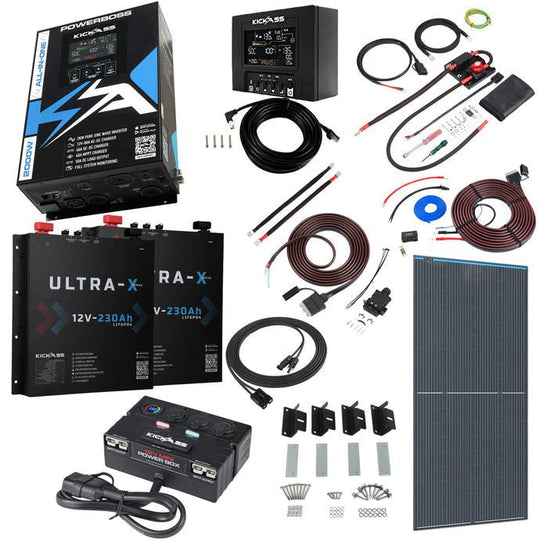 KickAss ProductsKickAss PowerBoss 2000W Caravan Power System with Bluetooth, 460Ah Slimline Batteries, 250W Solar & Full Wiring KitKAPBCARAVANCOMPSLIM