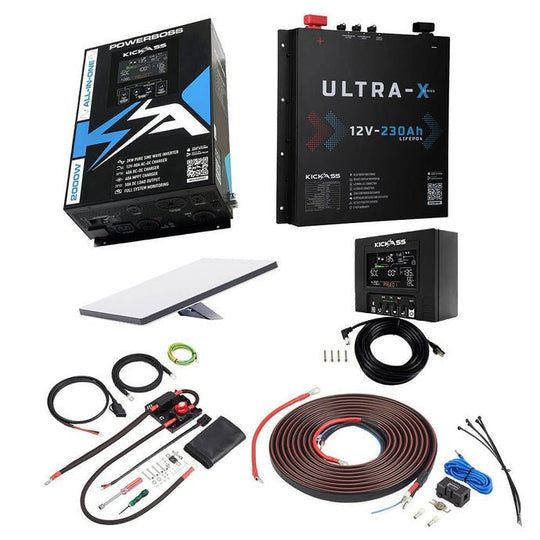 KickAss ProductsKickAss PowerBoss Bundle with 230Ah Slimline Lithium Battery, Starlink Mini & Connections KitKA-KAPB2K1280-230AHLIT-STARLINK