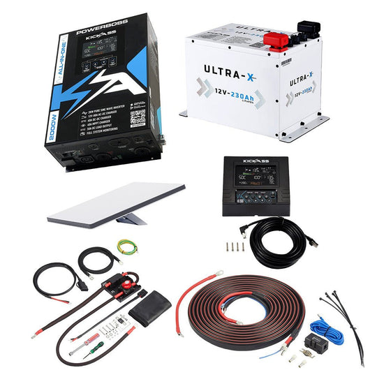 KickAss ProductsKickAss PowerBoss Bundle with 230Ah Ultra - X Lithium Battery, Starlink Mini and Connections KitKA-POWERBOSS-RDU230AHLITW-STARLINK
