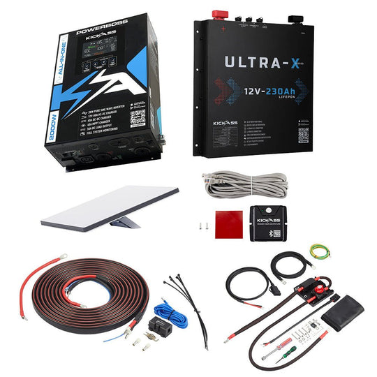 KickAss ProductsKickAss PowerBoss Bundle with 230Ah Ultra - X Slimline Lithium Battery, Starlink Mini and ConnectionsKA-POWERBOSS-230AHLIT-STLMINI