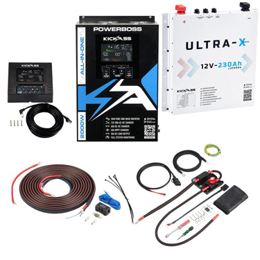 KickAss ProductsKickAss PowerBoss Canopy Base Bundle with 230Ah Arctic White Slimline Lithium Battery & Remote DisplayKAPB-CAN230AWSLIM-RDU