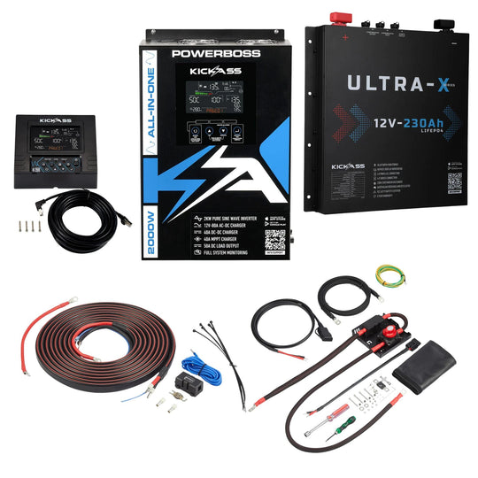 KickAss ProductsKickAss PowerBoss Canopy Base Bundle with 230Ah Slimline Lithium Battery & Remote DisplayKAPB-CAN230SLIM-RDU