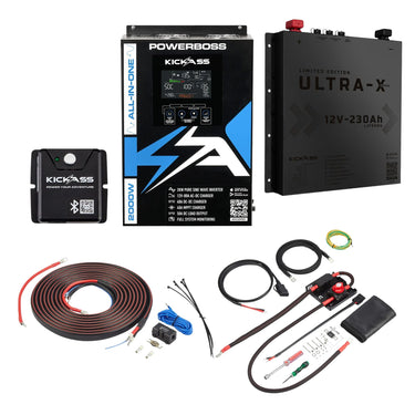 KickAss ProductsKickAss PowerBoss Canopy Base Kit with 230Ah Slimline Lithium Black EditionKAPBCANOPYSLIMBASE230BL