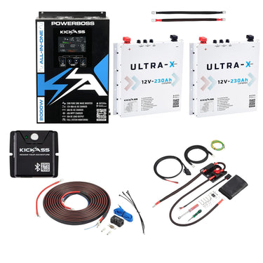 KickAss ProductsKickAss PowerBoss Canopy Base Kit with 460Ah Arctic White Slimline Lithium BatteriesKAPBCANOPYSLIMBASE460WH