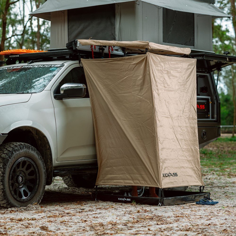 KickAss ProductsKickAss Premium Shower Awning with Roof and LED Light StripKAPRSTENT - AWN