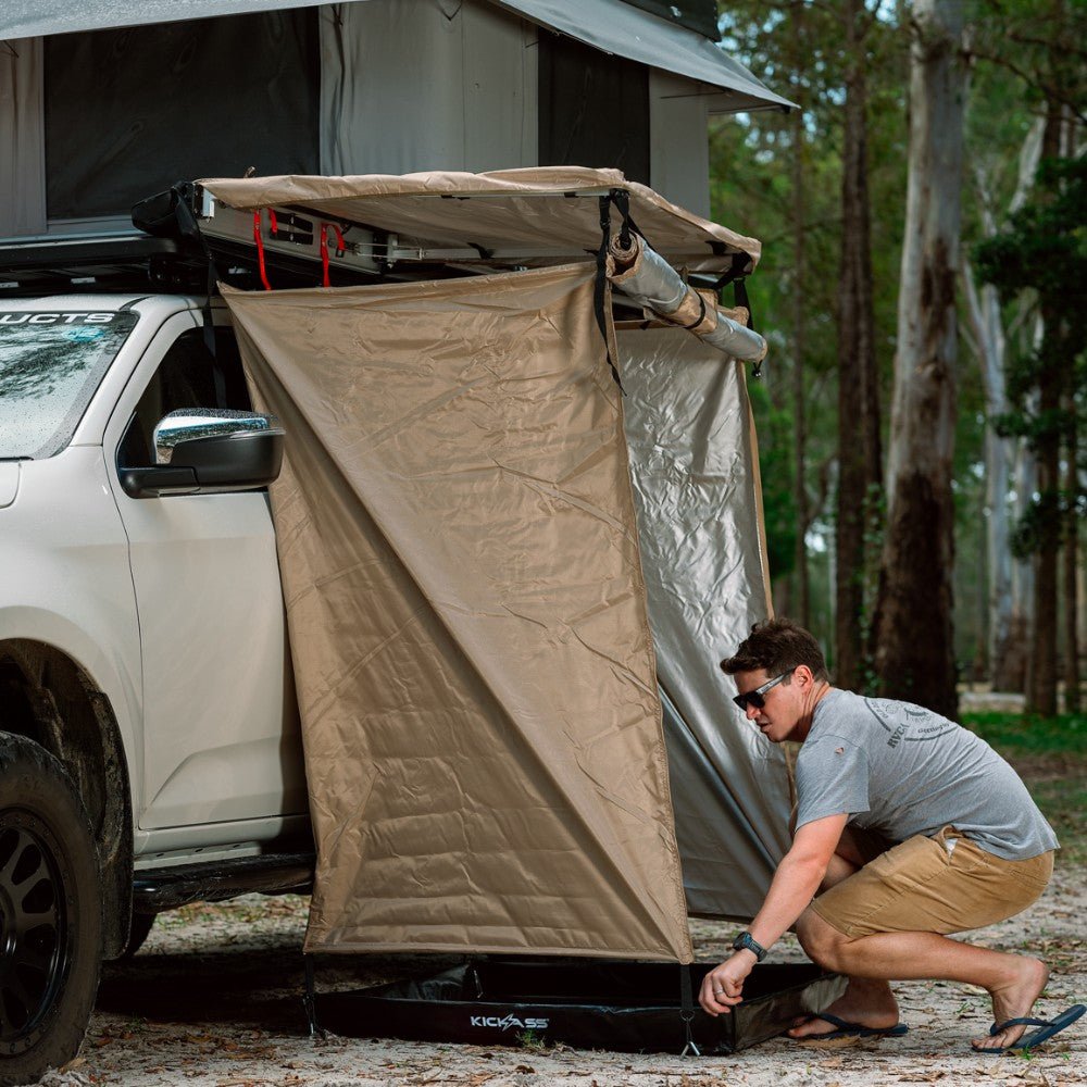 KickAss ProductsKickAss Premium Shower Awning with Roof and LED Light StripKAPRSTENT - AWN