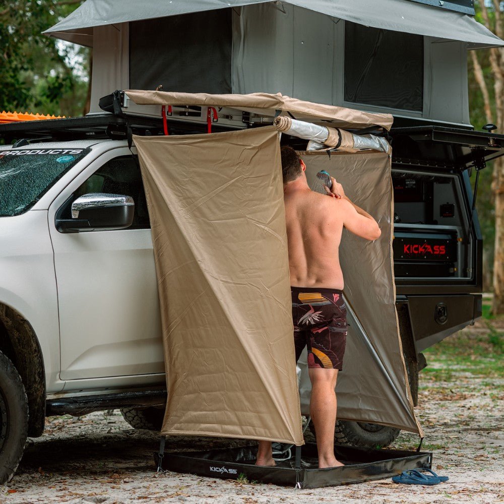 KickAss ProductsKickAss Premium Shower Awning with Roof and LED Light StripKAPRSTENT - AWN