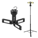 KickAss ProductsKickAss Rechargeable Tripod Camping Light 6000 Lumens Bundle with 4500 Lumens 1.7mKABUN-CAMPLTRI2.2-CAMPLTRI