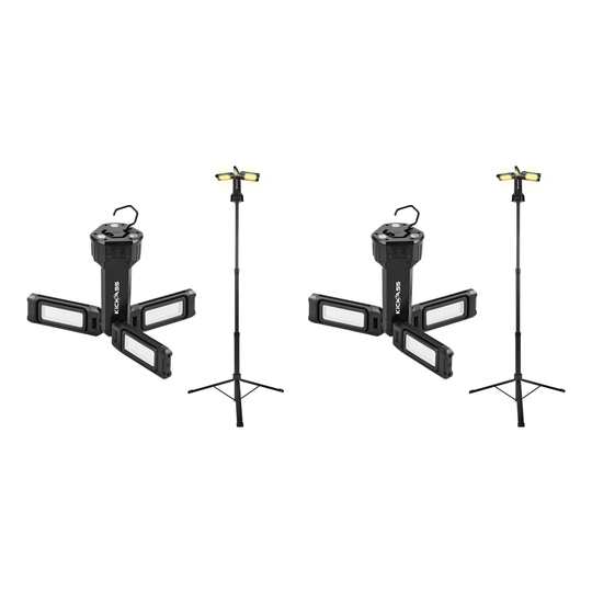 KickAss ProductsKickAss Rechargeable Tripod Camping Light 6000 Lumens Bundle with 4500 Lumens 1.7mKABUN-CAMPLTRI2.2-CAMPLTRI
