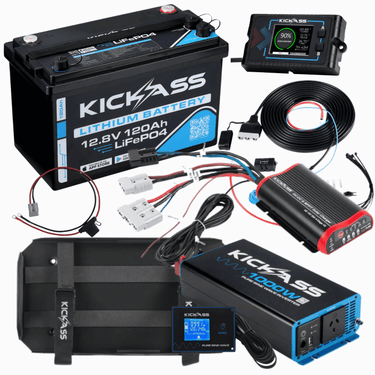 KickAss ProductsKickAss Smart 120Ah Lithium Dual Battery Kit With 1000W InverterKA - SMART - 120 - 1000 - KIT