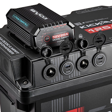 KickAss ProductsKickAss Smart 125Ah Lithium Battery Box Power Station with 25A DCDC Charger + Integrated BluetoothKAJBBOXLI125AH25A