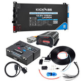 KickAss ProductsKickAss Smart 12V 105Ah Ultra - Slimline Lithium Battery with Control Box, 25A DCDC Charger, Wiring & Fuse HolderKASMART105USLPREMDBK