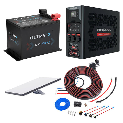 KickAss Smart 12V 230Ah Ultra-X Lithium Compact Deep Cycle Battery Bundle with 40A DCDC Charger & Starlink Mini