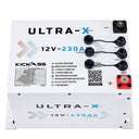 KickAss ProductsKickAss Smart 12V 230Ah Ultra - X Lithium Compact Deep Cycle Battery LiFePO4 - Arctic WhiteKA12230X - LION - W