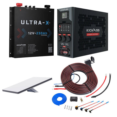 KickAss ProductsKickAss Smart 12V 230Ah Ultra - X Lithium Slimline Deep Cycle Battery Bundle with 40A DCDC Charger, Starlink Mini & Wiring Kit - 230Ah Total CapacityKA-230AHLIT-40ADCDC-STLM