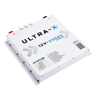KickAss ProductsKickAss Smart 12V 230Ah Ultra - X Lithium Slimline Deep Cycle Battery LiFePO4 - Arctic WhiteKA12230SLIMX - LION - W