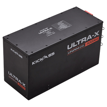 KickAss ProductsKickAss Smart 12V 300Ah Ultra-X Lithium Compact Deep Cycle Battery LiFePO4 - Series 2KA12300UXG2-LION